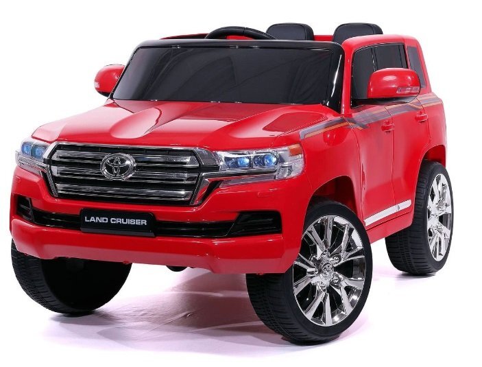 Toyota Masinuta electrica pentru copii Landcruiser Red cu roti EVA scaun din piele deschidere usi scaun piele si telecomanda