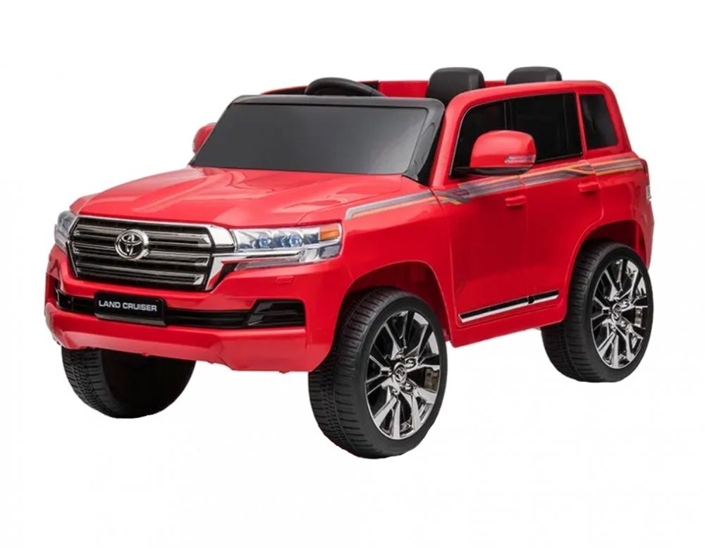 Toyota Masinuta electrica pentru copii Landcruiser Red cu roti EVA scaun din piele deschidere usi scaun piele si telecomanda