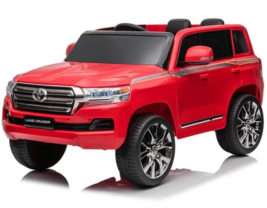 Toyota Masinuta electrica pentru copii Landcruiser Red cu roti EVA scaun din piele deschidere usi scaun piele si telecomanda