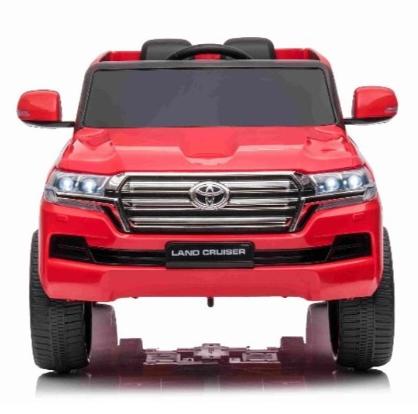 Toyota Masinuta electrica pentru copii Landcruiser Red cu roti EVA scaun din piele deschidere usi scaun piele si telecomanda