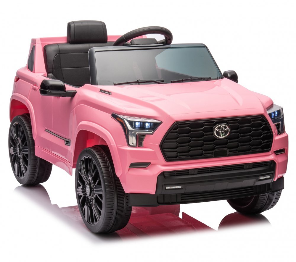 Toyota Masinuta electrica pentru copii Sequoia Pink 50W cu telecomanda 2.4G si licenta Suspensii pornire la buton deschidere usi Slow start si lumini