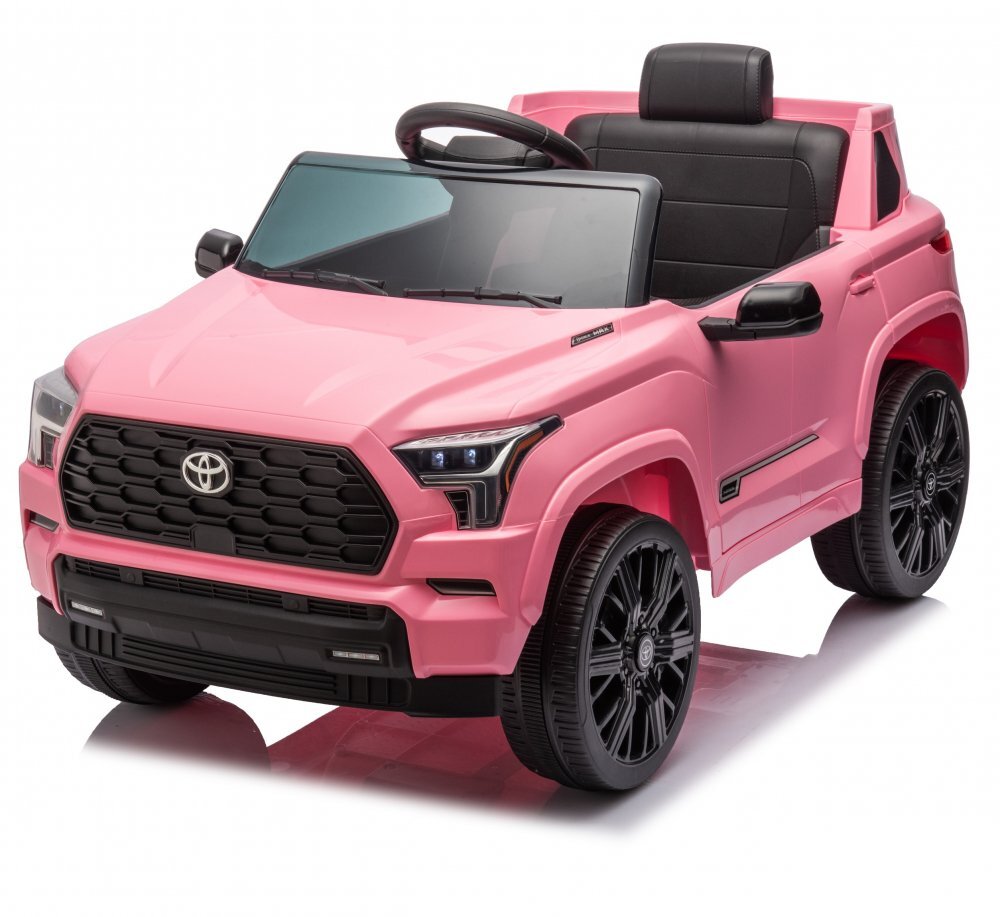 Toyota Masinuta electrica pentru copii Sequoia Pink 50W cu telecomanda 2.4G si licenta Suspensii pornire la buton deschidere usi Slow start si lumini
