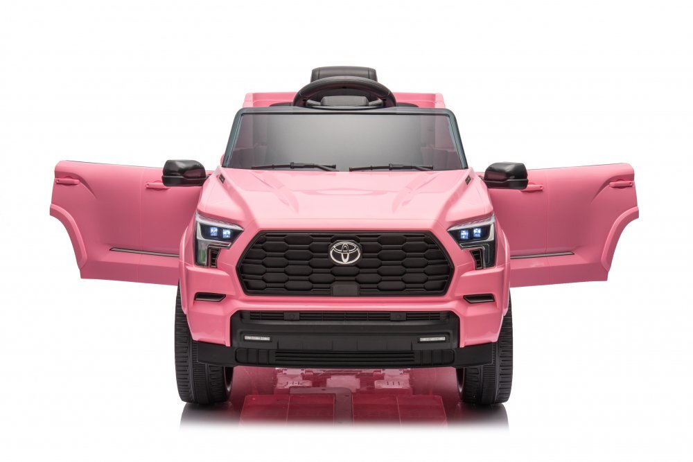 Toyota Masinuta electrica pentru copii Sequoia Pink 50W cu telecomanda 2.4G si licenta Suspensii pornire la buton deschidere usi Slow start si lumini