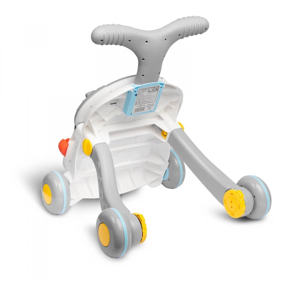 Toyz by Caretero Antepremergator muzical 2in1 transformabil in masuta cu activitati Toyz Spark Grey