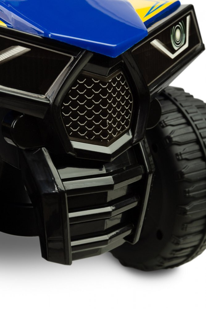 Toyz by Caretero ATV copii fara pedale cu licenta GoodYear Quad Blue spatiu de depozitare volan cu sunete protectie impotriva rasturnarii inaltime pana la sezut 24 cm