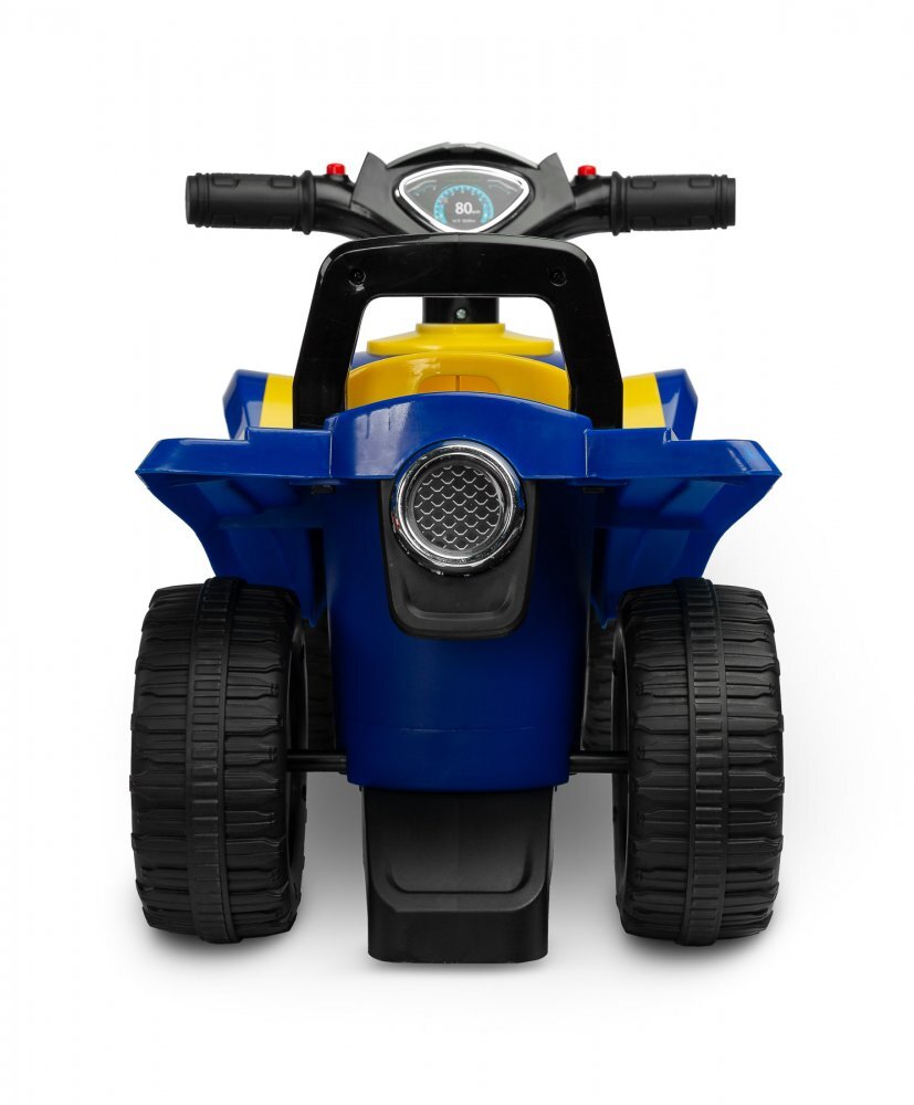 Toyz by Caretero ATV copii fara pedale cu licenta GoodYear Quad Blue spatiu de depozitare volan cu sunete protectie impotriva rasturnarii inaltime pana la sezut 24 cm