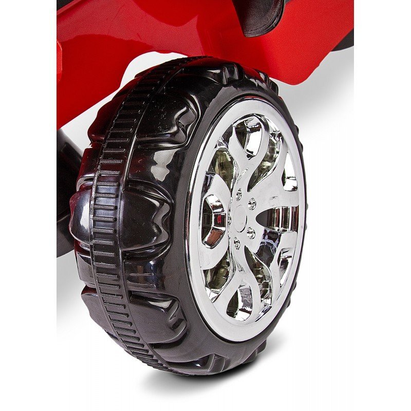 Toyz by Caretero Atv pentru copii fara pedale Toyz Mini Raptor Red cu melodii lumini si spatiu de depozitare sub scaun Inaltime scaun 24 cm de la 18 luni pana la greutatea maxima de 25 kg