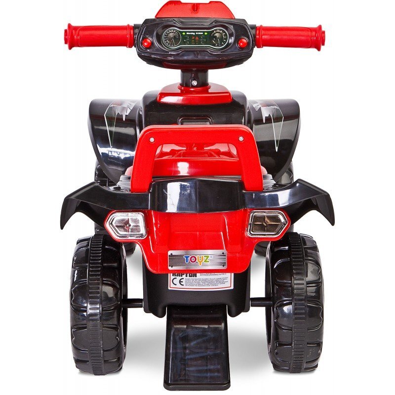 Toyz by Caretero Atv pentru copii fara pedale Toyz Mini Raptor Red cu melodii lumini si spatiu de depozitare sub scaun Inaltime scaun 24 cm de la 18 luni pana la greutatea maxima de 25 kg