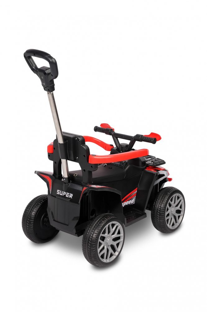 Toyz by Caretero ATV Ride On fara pedale Toyz Movix Red cu maner parentalbara de protectie detasabilaefecte sonore si luminoaserecomandat de la 24 luni