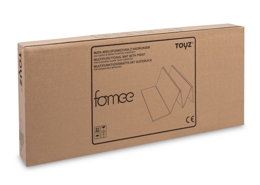 Toyz by Caretero Covoras pliabil multifunctional pentru copii Toyz Fomee Lion 200x180x1cm cu 2 fete din spuma cifre si litere 3D fara substante nocive antiderapant izolator termic geanta transport inclusa