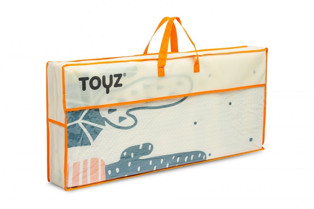 Toyz by Caretero Covoras pliabil multifunctional Toyz pentru copii cu 2 fetedin spuma XPE fara substante nocive antiderapant izolator termic 200x180x1 cmgeanta transport inclusa Cactus