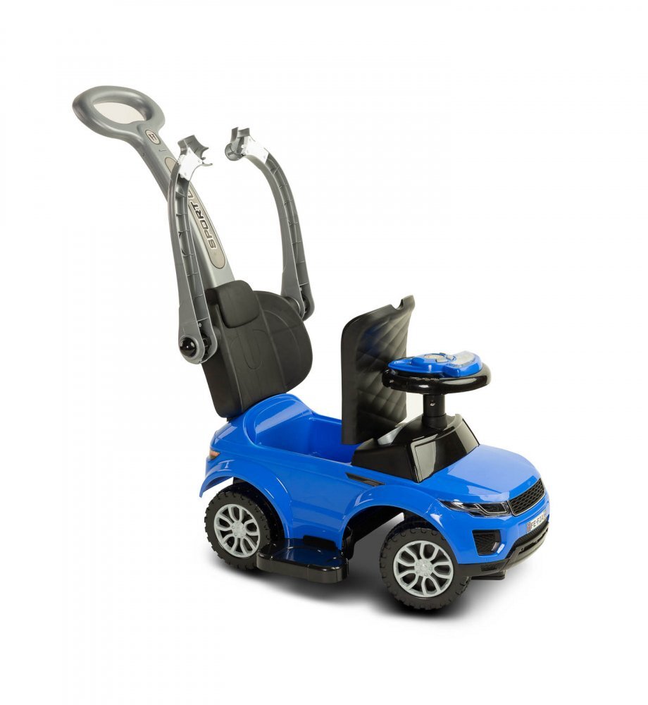 Toyz by Caretero Masinuta Ride On fara pedale 3in1 Toyz Sport Car Blue cu maner parentalbara de protectie detasabilavolan cu sunete si luminiSsatiu de depozitaresistem antirasturnareSpatar inaltsuport picioarerecomandata de la 12 luni