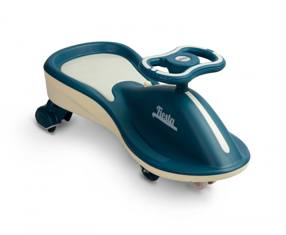 Toyz by Caretero PlasmaCar copii fara pedale Toyz Fiesta Navy Ride-On gravitationala cu muzica si roti din cauciuc luminoase scaun ergonomic si spatios greutate maxima admisa 100 kg