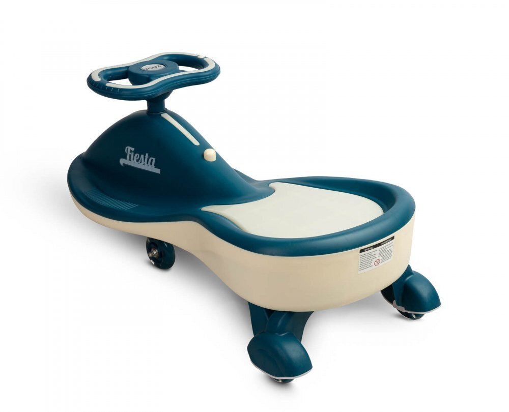 Toyz by Caretero PlasmaCar copii fara pedale Toyz Fiesta Navy Ride-On gravitationala cu muzica si roti din cauciuc luminoase scaun ergonomic si spatios greutate maxima admisa 100 kg