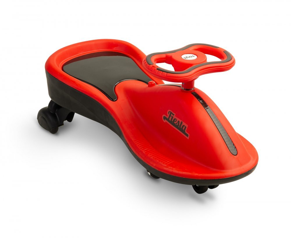 Toyz by Caretero PlasmaCar copii fara pedale Toyz Fiesta Red Ride-On gravitationala cu muzica si roti din cauciuc luminoase scaun ergonomic si spatios greutate maxima admisa 100 kg