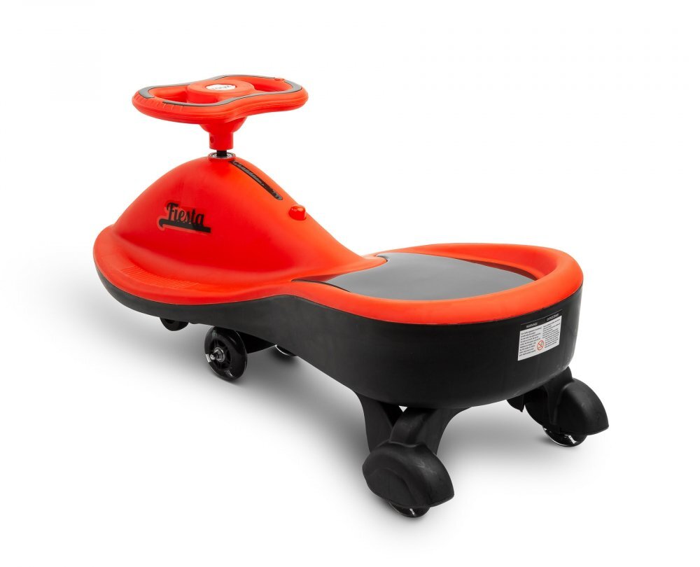 Toyz by Caretero PlasmaCar copii fara pedale Toyz Fiesta Red Ride-On gravitationala cu muzica si roti din cauciuc luminoase scaun ergonomic si spatios greutate maxima admisa 100 kg