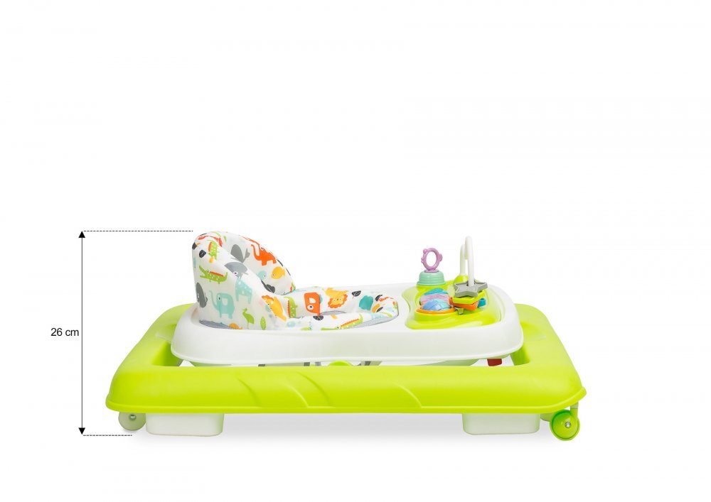 Toyz by Caretero Premergator copii Toyz Nel Brownpliabil compact cu roti pivotanteinaltime reglabila pe 3 nivelepanou educational cu sunete detasabil si opritori de sigurantapana la 12kg