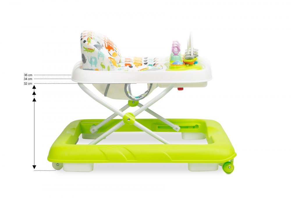 Toyz by Caretero Premergator copii Toyz Nel Brownpliabil compact cu roti pivotanteinaltime reglabila pe 3 nivelepanou educational cu sunete detasabil si opritori de sigurantapana la 12kg
