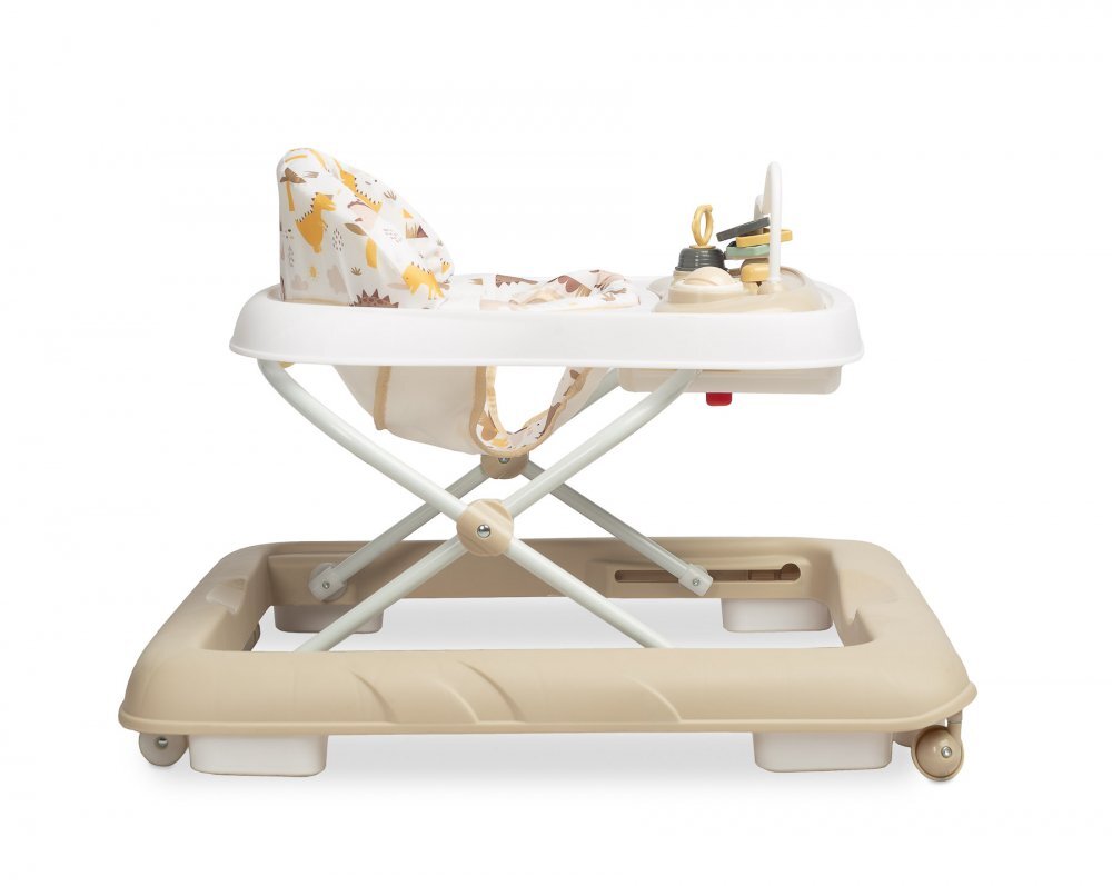Toyz by Caretero Premergator copii Toyz Nel Brownpliabil compact cu roti pivotanteinaltime reglabila pe 3 nivelepanou educational cu sunete detasabil si opritori de sigurantapana la 12kg