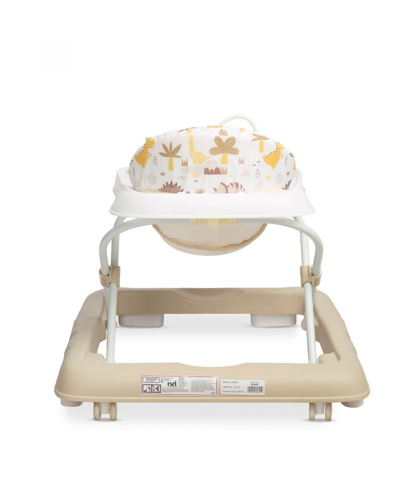 Toyz by Caretero Premergator copii Toyz Nel Brownpliabil compact cu roti pivotanteinaltime reglabila pe 3 nivelepanou educational cu sunete detasabil si opritori de sigurantapana la 12kg