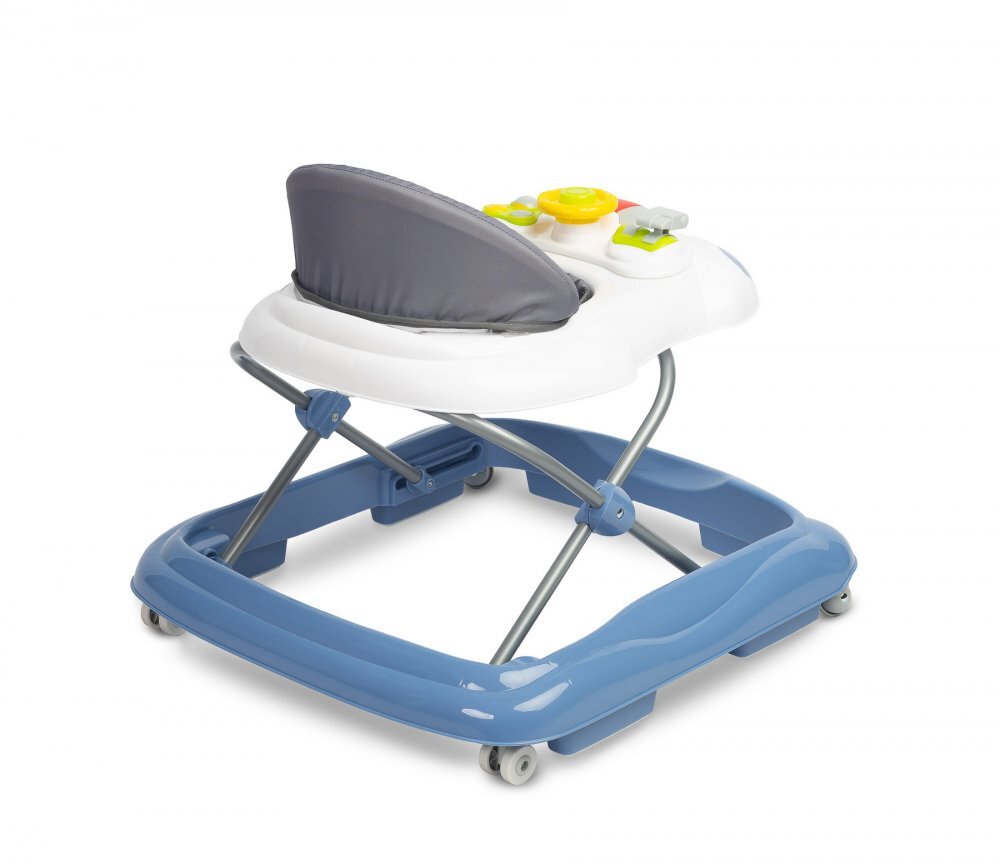 Toyz by Caretero Premergator pliabil cu inaltime reglabilapanou educational si opritori de siguranta Toyz Cario Navy