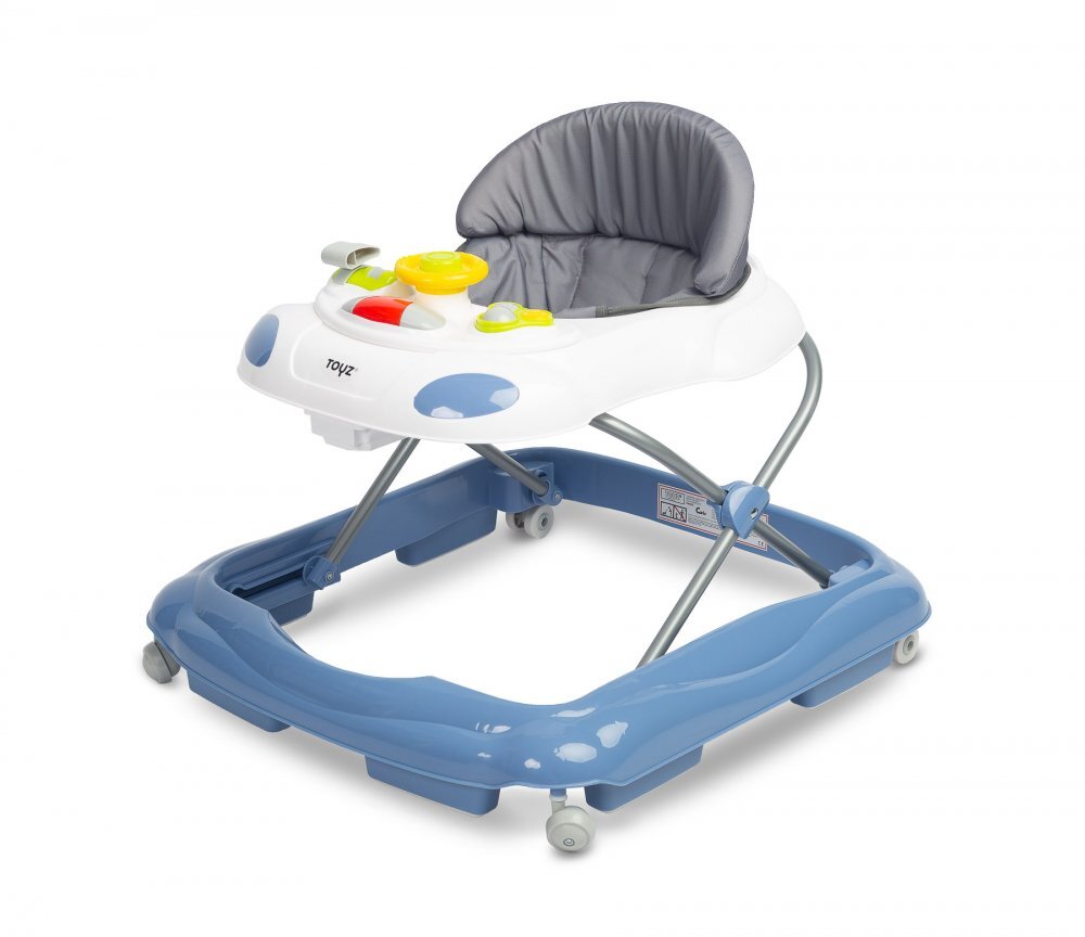 Toyz by Caretero Premergator pliabil cu inaltime reglabilapanou educational si opritori de siguranta Toyz Cario Navy