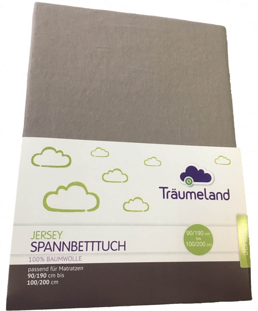 Traeumeland Cearsaf cu elastic Jersey Anthracite 90 x 200 cm