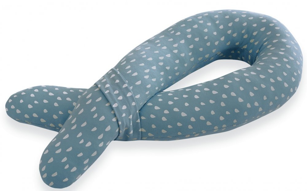 Traeumeland Perna pentru bebelusi Cuddly Nest Drops Ocean Blue