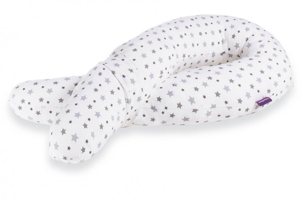 Traeumeland Perna pentru bebelusi Cuddly Nest Grey Stars