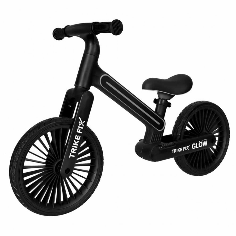 Trike Fix Bicicleta fara pedale pentru copii Glow Black cadru cu 20 moduri LED RGB ultra-usoara 3.6kg roti 12 EVA