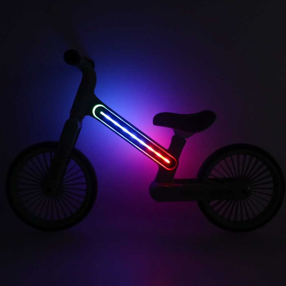Trike Fix Bicicleta fara pedale pentru copii Glow Green cadru cu 20 moduri LED RGB ultra-usoara 3.6kg roti 12 EVA
