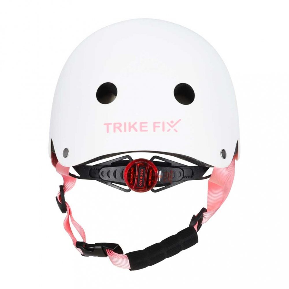 Trike Fix Casca de protectie pentru copii FIX S White S 48-54 cm reglabila cu lumina LED sistem de prindere 11 orificii de ventilatie