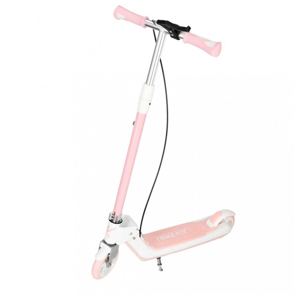 Trike Fix Trotineta pentru copii Pink cu ghidon ajustabil roti luminoase LED frana de mana si de picior capacitate maxima 100 kg