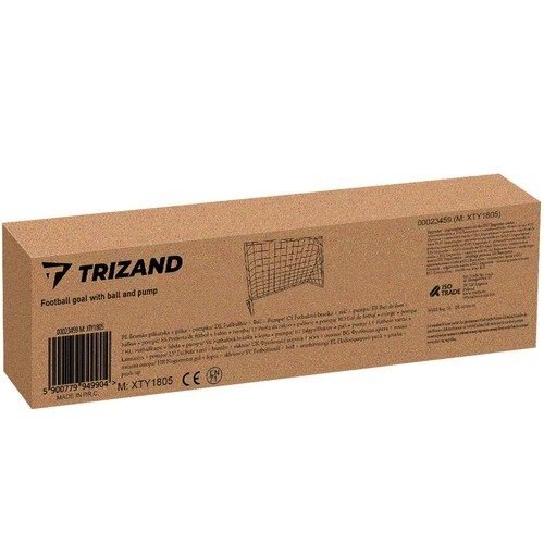 Trizand Poarta fotbal pentru copii pliabila usor de montat cu minge pompa si carlige de fixare incluse dimensiune 120 x 40 x 80 cm