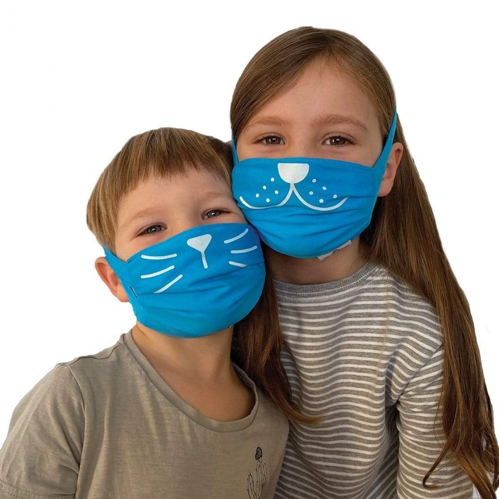 Trunki Set 2 masti faciale reutilizabile acoperitoare fata albastru