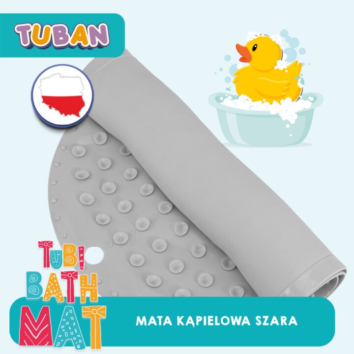 Tuban Covoras de baie antiderapant Alb 70x35 cm