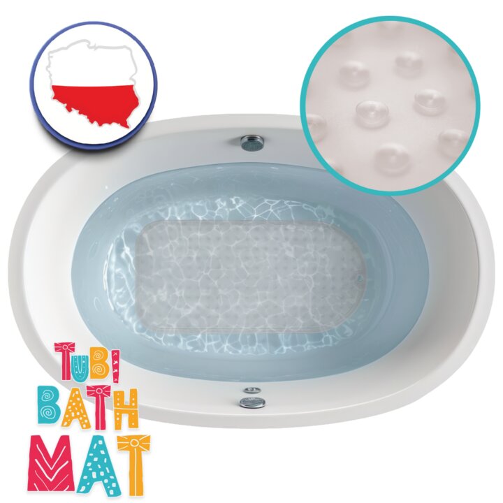 Tuban Covoras de baie antiderapant Alb 70x35 cm