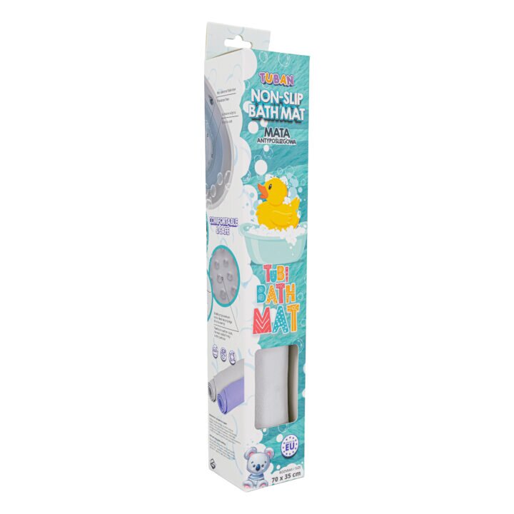 Tuban Covoras de baie antiderapant Alb 70x35 cm