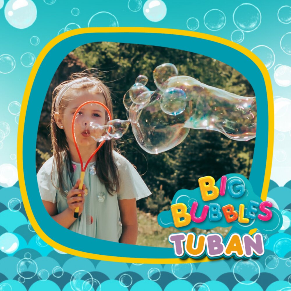 Tuban Set baloane de sapun gigant cu acesoriu multi fluture si solutie 400 ml