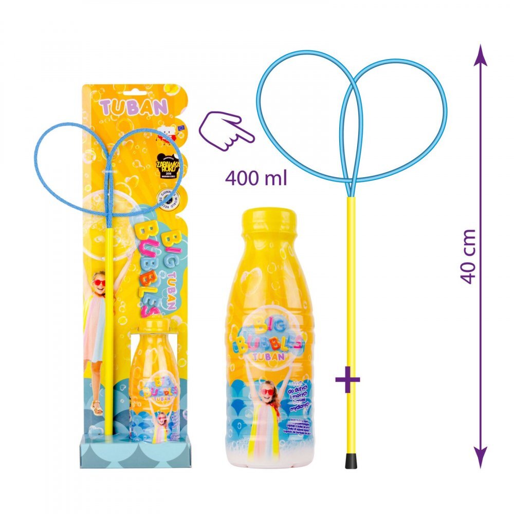 Tuban Set baloane de sapun gigante accesoriu fluture + solutie 400 ml