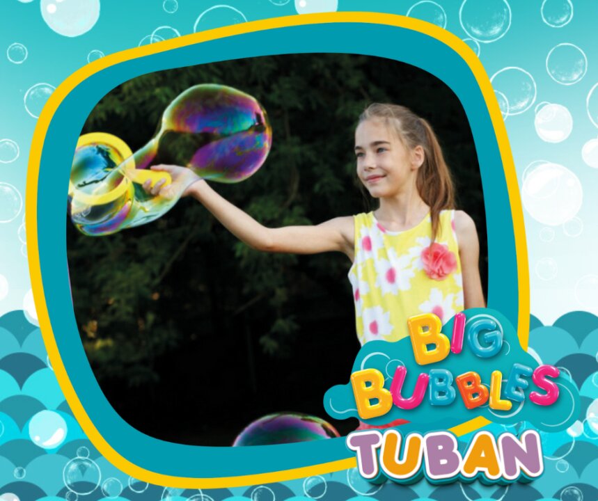 Tuban Set baloane de sapun in plasa accesorii + solutie 250ml