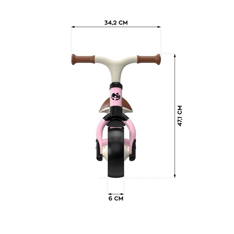 Tulano Bicicleta fara pedale Ride On Tulani Scout 15 Pink cu sezut reglabilroti evacadru rezistentsistem limitare viraj