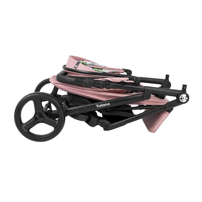 Tulano Carucior pentru copii Avignon Flower Collection 35 Pink cu husa picioareprotectie ploaiepaturicaplasa insecte inclusepozitie somncapotina XXLsuspensii integratecadru usor 7.7 kgpana la 22 kg
