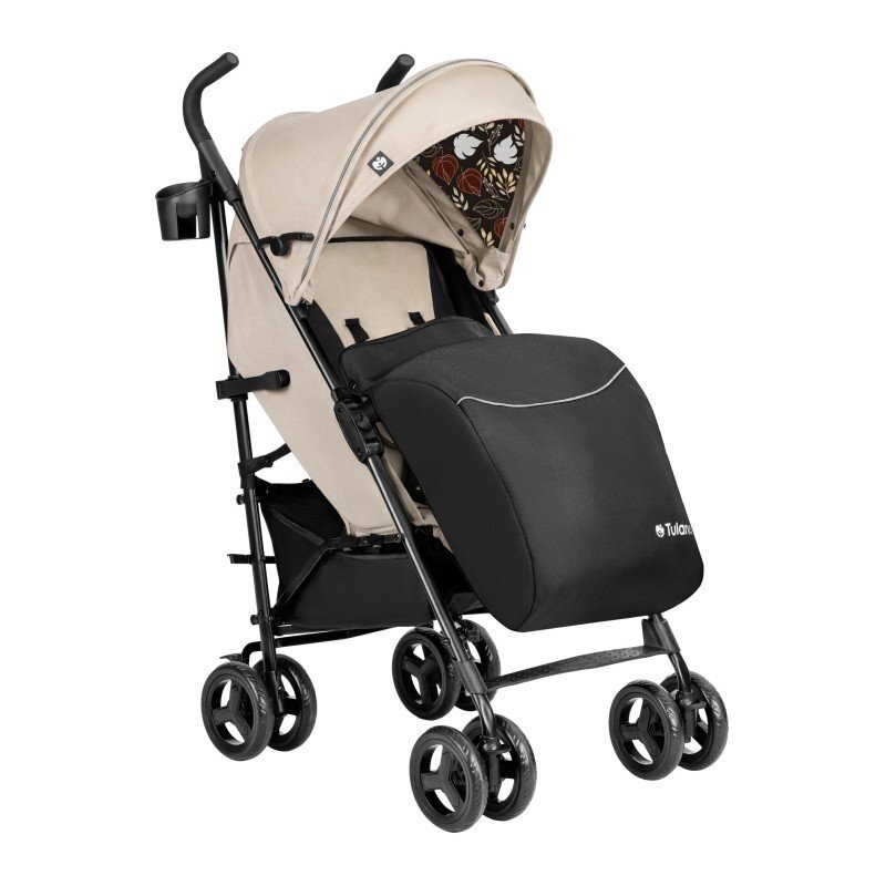 Tulano Carucior sport compact Davos 35 Beige roti din PU cu suspensiicapotina XXL cu fereastrainclude husa picioareplasa insectesuport pahar6luni-4 ani sau maxim 22kg