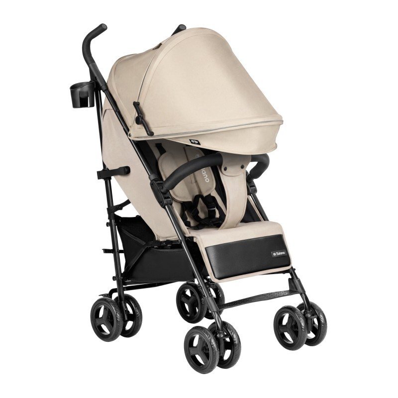 Tulano Carucior sport compact Davos 35 Beige roti din PU cu suspensiicapotina XXL cu fereastrainclude husa picioareplasa insectesuport pahar6luni-4 ani sau maxim 22kg