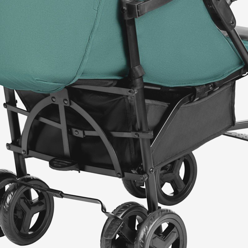 Tulano Carucior sport compact Davos 35 GreenBlack roti din PU cu suspensiicapotina XXL cu fereastrainclude husa picioareplasa insectesuport pahar6luni-4 ani sau maxim 22kg