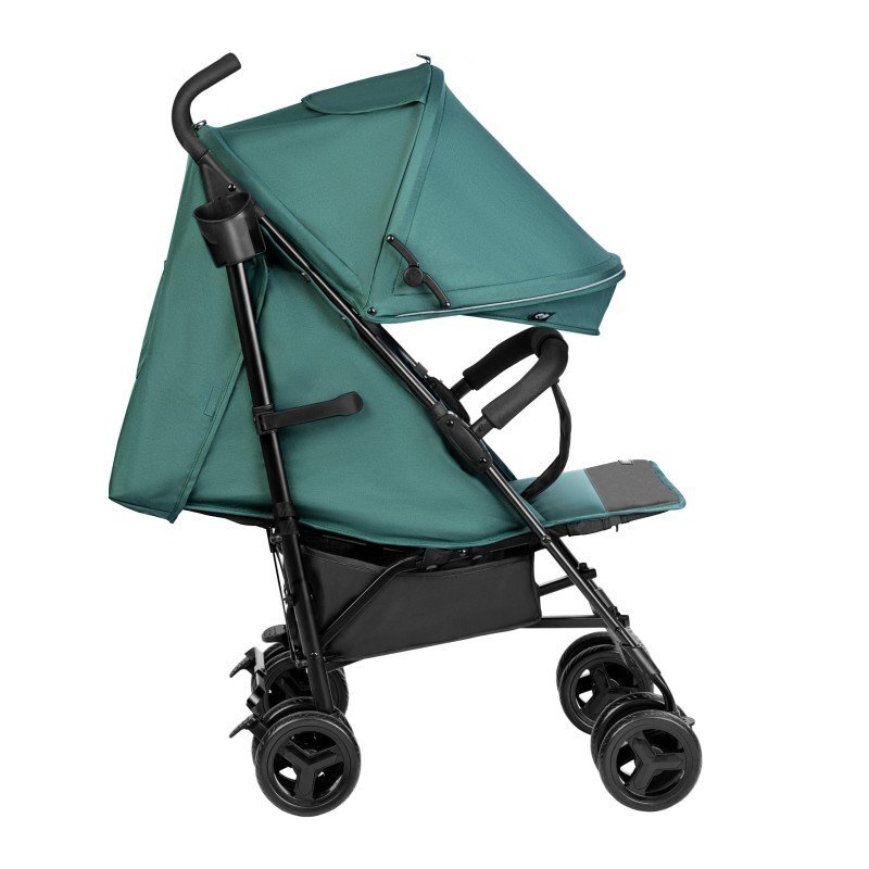 Tulano Carucior sport compact Davos 35 GreenBlack roti din PU cu suspensiicapotina XXL cu fereastrainclude husa picioareplasa insectesuport pahar6luni-4 ani sau maxim 22kg