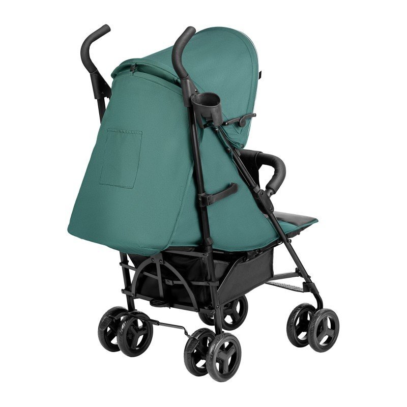 Tulano Carucior sport compact Davos 35 GreenBlack roti din PU cu suspensiicapotina XXL cu fereastrainclude husa picioareplasa insectesuport pahar6luni-4 ani sau maxim 22kg