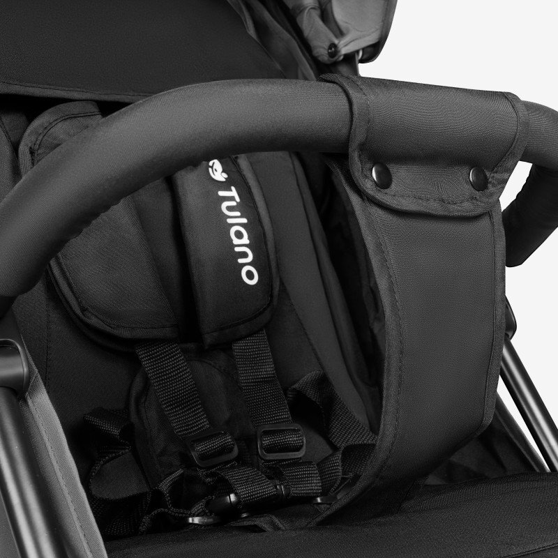 Tulano Carucior sport compact Davos 35 GreyBlack roti din PU cu suspensiicapotina XXL cu fereastrainclude husa picioareplasa insectesuport pahar6luni-4 ani sau maxim 22kg