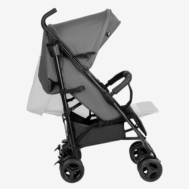 Tulano Carucior sport compact Davos 35 GreyBlack roti din PU cu suspensiicapotina XXL cu fereastrainclude husa picioareplasa insectesuport pahar6luni-4 ani sau maxim 22kg